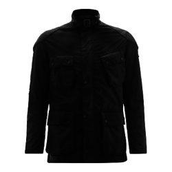 Barbour International Selkirk Waxed Jacket, Black
